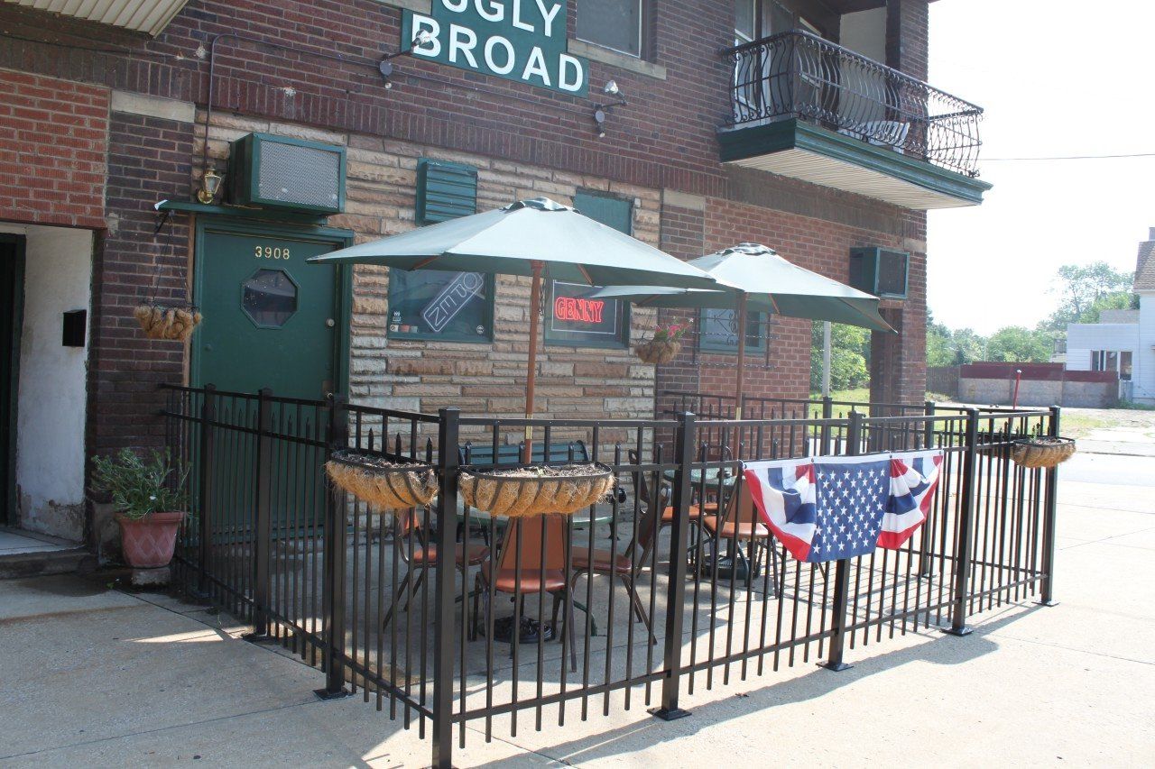 Outside patio at The Ugly Broad.
