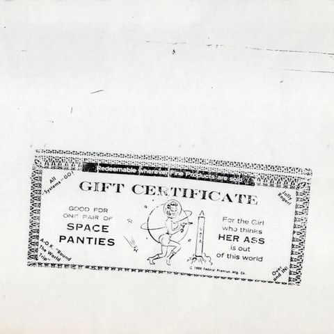 Scan of joke gift certificate.